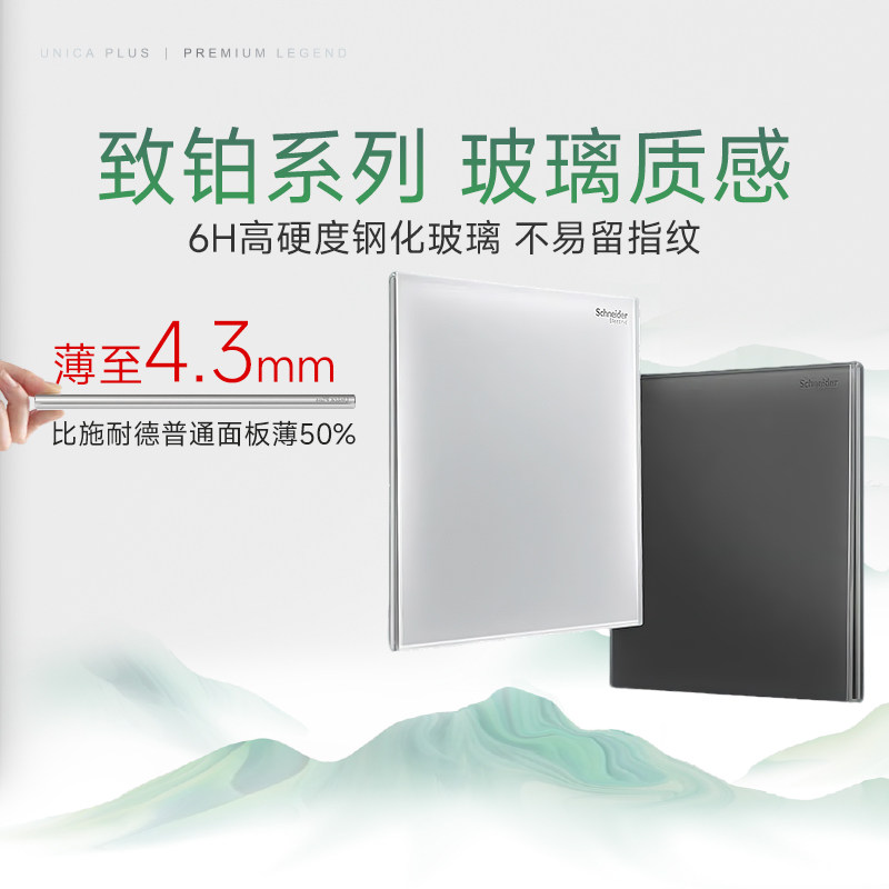 施耐德旗舰店致铂白/灰开关插座图片