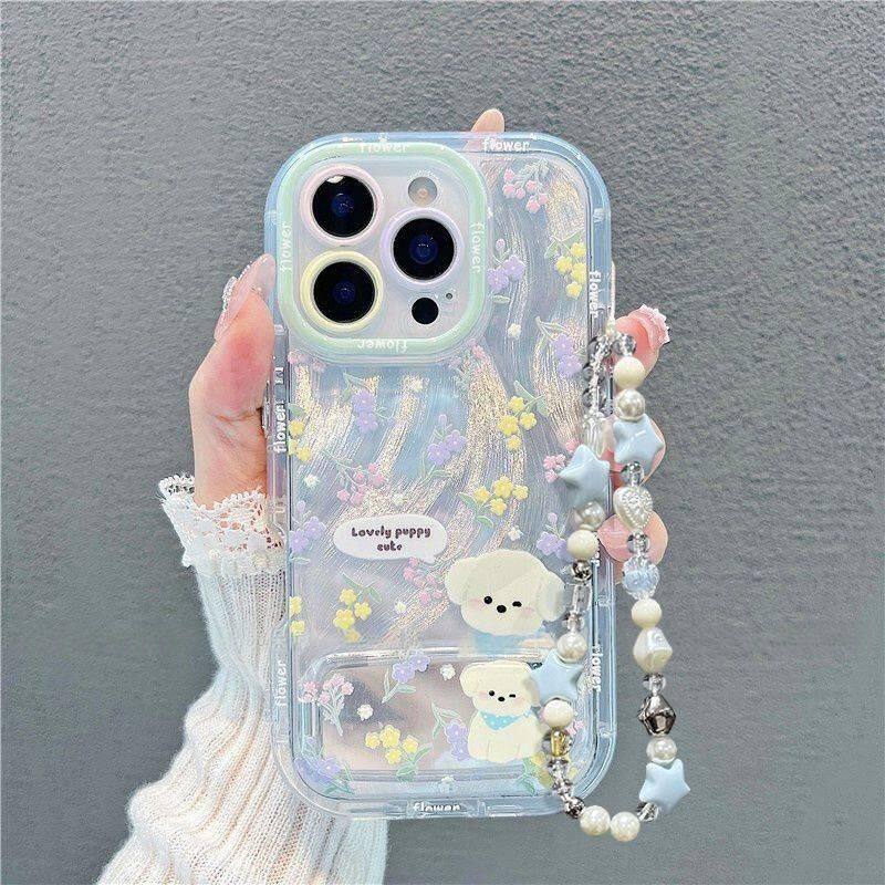 小奶狗适用苹果17PROMAX手机壳iPhone16/15新款华为PURA80可爱MATE60PRO小清新VIVOX300全包RENO15创意TURBO5