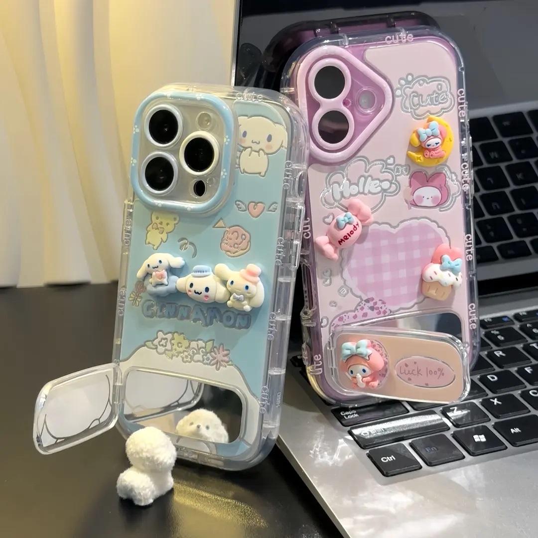 可爱美乐蒂玉桂狗镜子支架手机壳