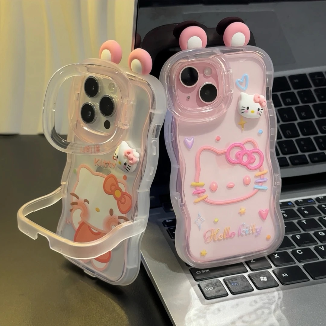 凯蒂猫双支架适用苹果手机壳