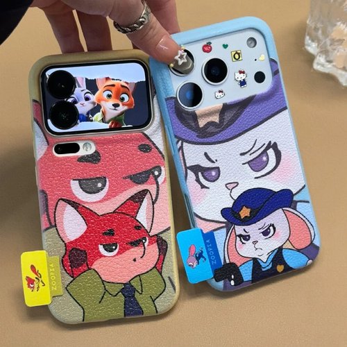 可爱情侣朱迪尼克适用苹果手机壳