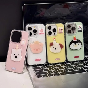 生日企鹅适用苹果16手机壳iPhone15/14PROMAX多巴胺华为NOVA14情侣PURA70可爱MATE60PRO防摔S30小米RENO14INS