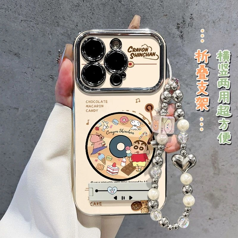 电镀视窗唱片小新适用苹果手机壳