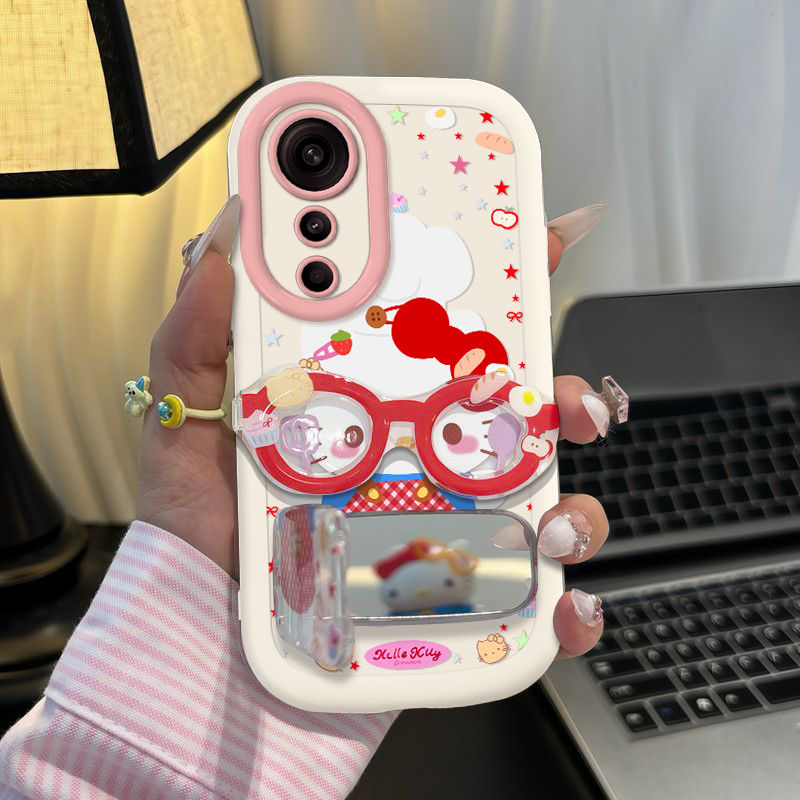 眼镜框kitty猫适用苹果手机壳