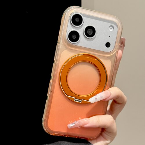 渐变星河闪粉360磁吸支架手机壳