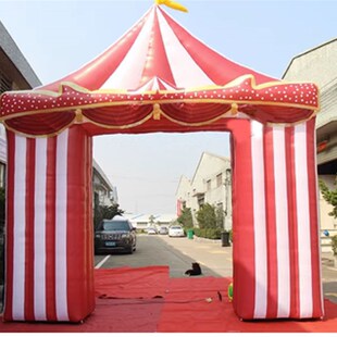 马戏团小丑拱门充气拱门定制门牌门楼定制充气喷绘产品logo卡通