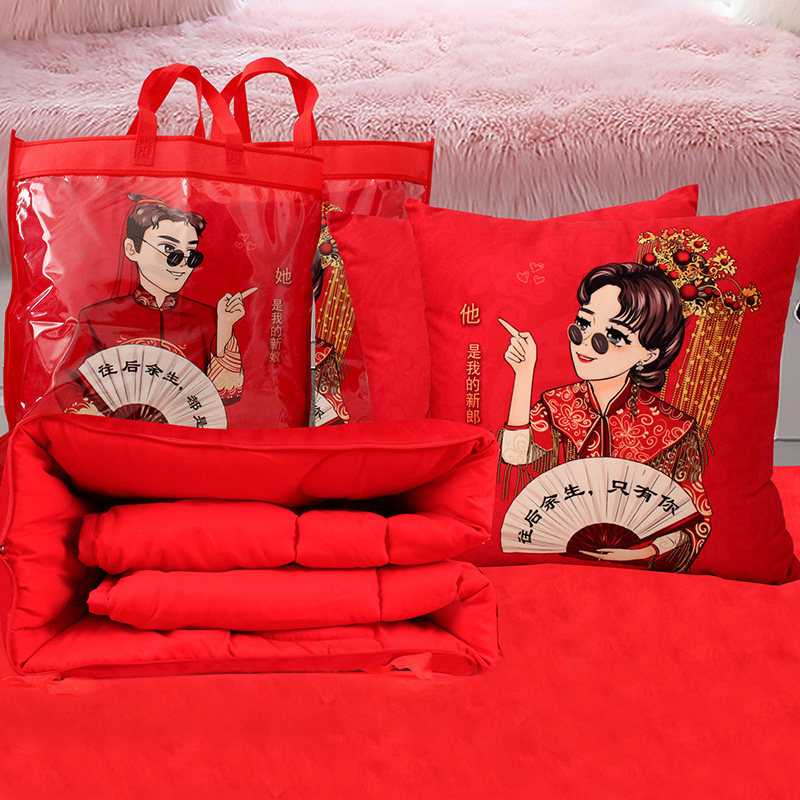 简约现代卡通结婚抱枕被子两用定制E照片婚庆靠枕被婚房卧室空调,居家布艺,抱枕被,淘宝优惠券,粉丝福利购,淘宝优惠卷
