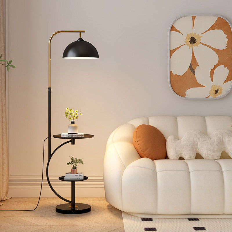 客厅沙发边几置物架落地灯2024新款高级感轻P奢卧室床头奶油风台,家装灯饰光源,置物功能落地灯,淘宝优惠券,粉丝福利购,淘宝优惠卷