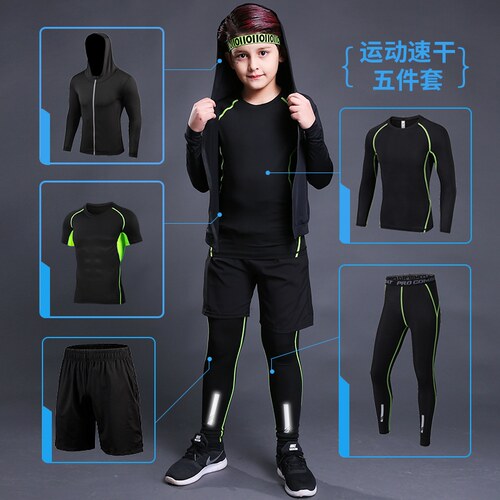 儿童紧身衣训练服m速干衣男跑步打底裤春夏篮球足球运动健身服套