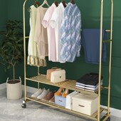 轻奢晾衣架新品 i杆家用简易晒衣服架子落地卧室网红挂衣架室内折