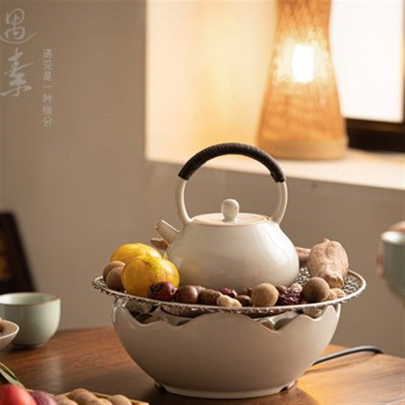 围炉煮茶碗形电陶炉家用智能静音煮茶器I陶瓷防烫提梁壶茶壶煮茶,餐饮具,煮茶炉,淘宝优惠券,粉丝福利购,淘宝优惠卷