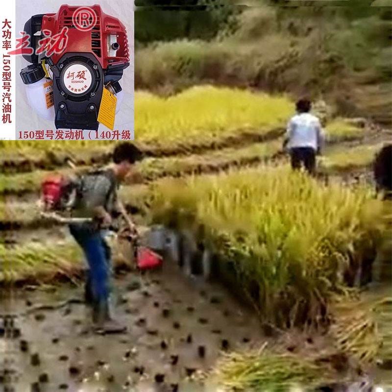 稻谷收割机小型家用割草机电动充电式四冲程小型割U谷机水稻子小