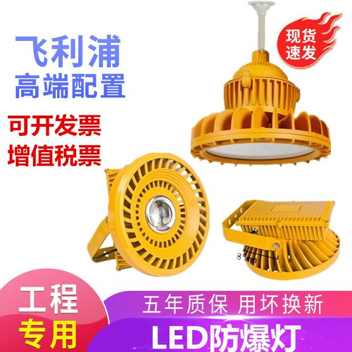 led防爆灯工矿灯户外防水泛光灯50W80W100W200W加油站煤矿专用