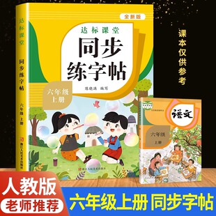 小学生课本生字练习上学期一课一练钢笔习字帖部编版 六年级上册同步字帖 上 写字课课练6年级人教版 练字每日一练 小学语文练字帖