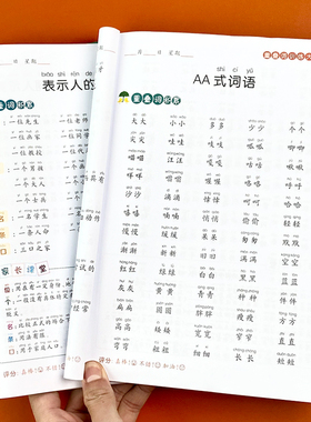 词语积累大全训练 小学语文重叠词叠词量词aabb abab重叠汇总书小学生一二三四五六年级专项练习四字成语人教版基础字词组词造句