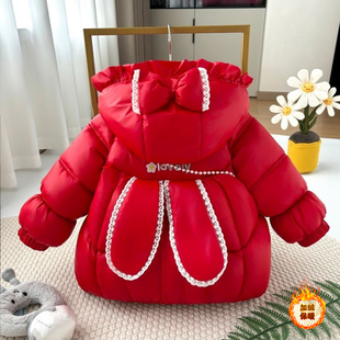 女宝宝棉衣冬装 加绒6外套4 加厚棉服1一5岁儿童2棉袄3小女孩冬季