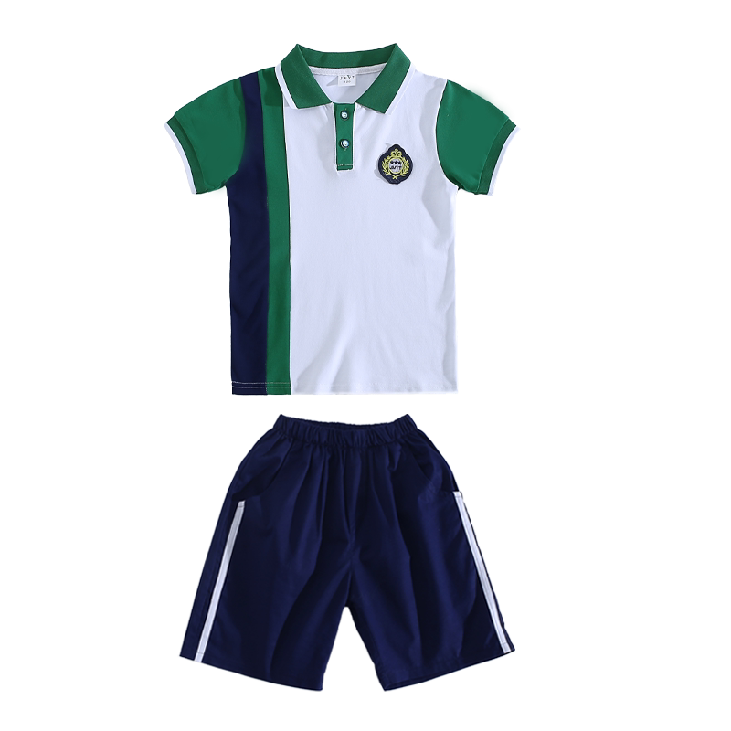 幼儿园园服夏装小学生校服套装儿童夏季纯棉短袖班服学院演出服装