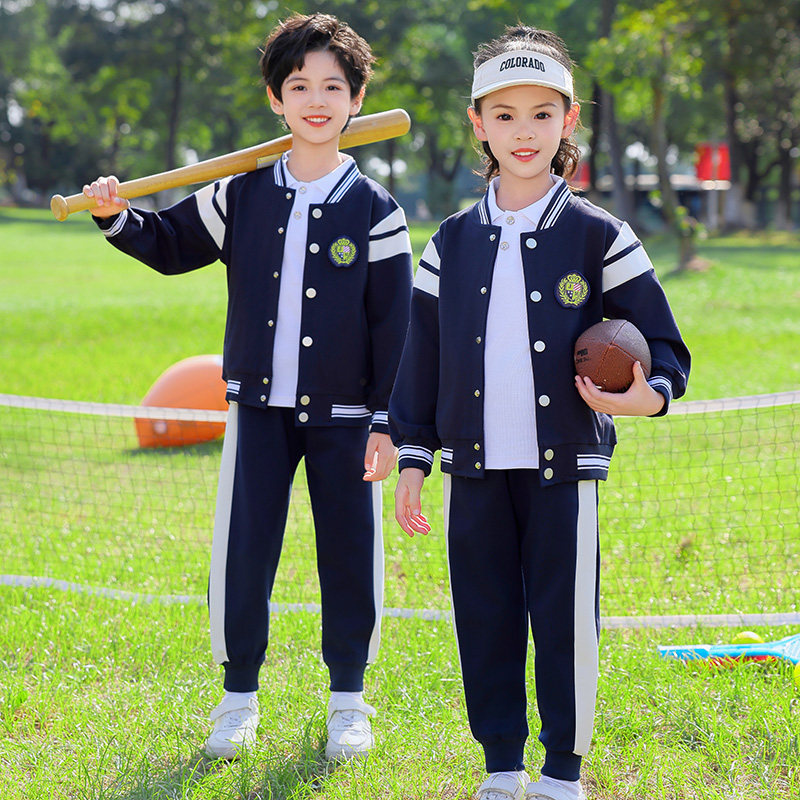 校服套装小学生春秋款儿童班服一年级棒球服幼儿园园服秋季四件套图片