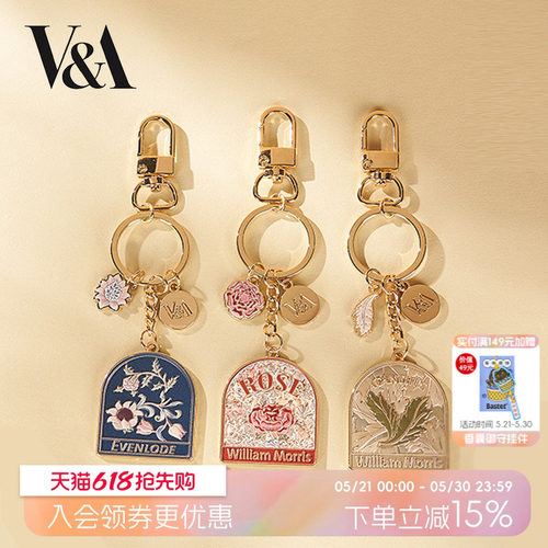 VA博物馆草莓小偷旋转钥匙扣挂件