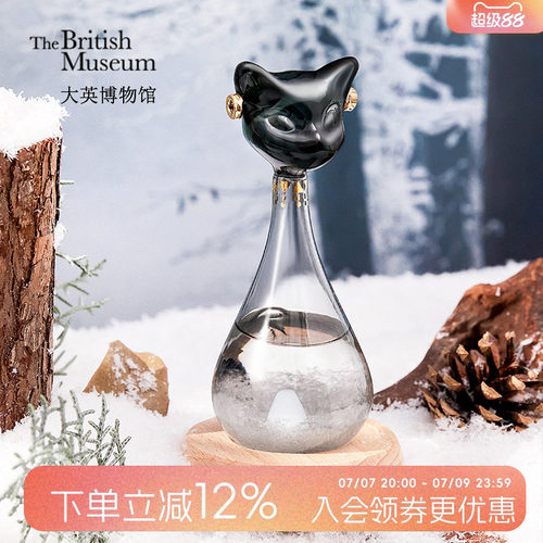 物兮物安德森猫风暴瓶摆件