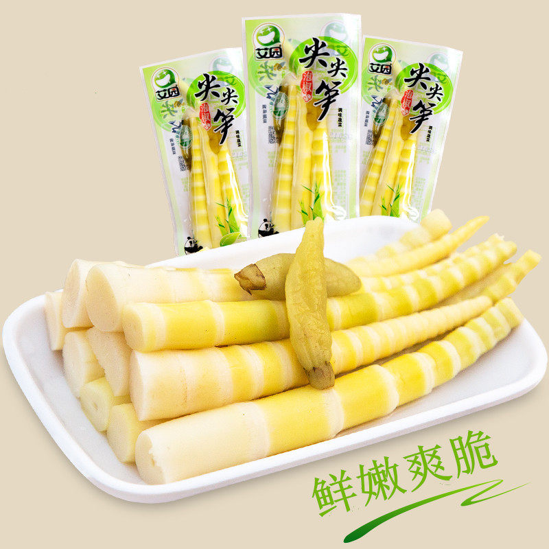 艾园泡椒味笋尖尖笋1000g山椒脆竹笋嫩笋干笋海带结零食小吃包邮