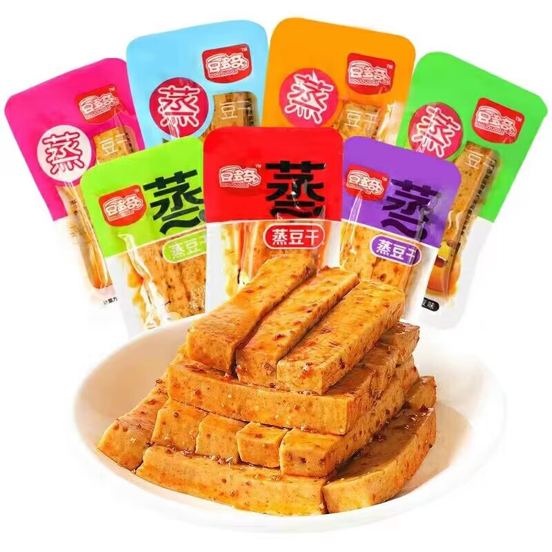 豆多奇蒸豆干素肉手撕麻辣五香即食素零食小包装解馋休闲豆干制品