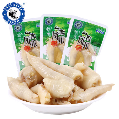 牧童500g卤味熟食小包装山椒凤爪