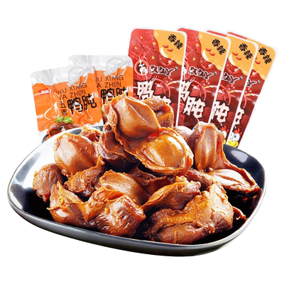 久久丫香辣鸭肫500g鸭胗独立包装卤味熟食小吃鸭肉类休闲零食