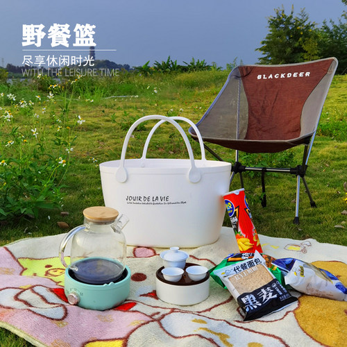 野餐菜篮子手提编织环保塑料ins