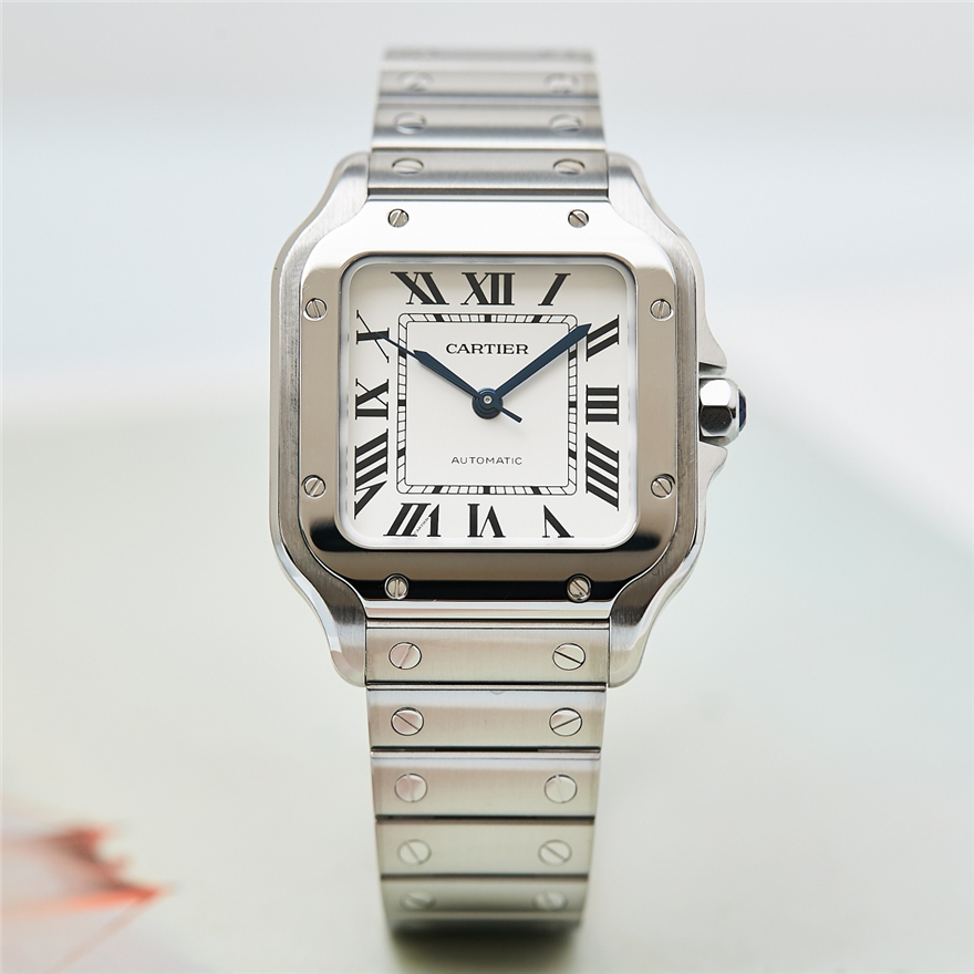 5新]卡地亚山度士全自动机械男士手表腕表wssa0010