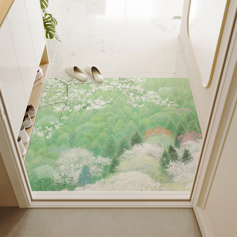 暖藻皮革入户门地垫玄关脚垫耐脏