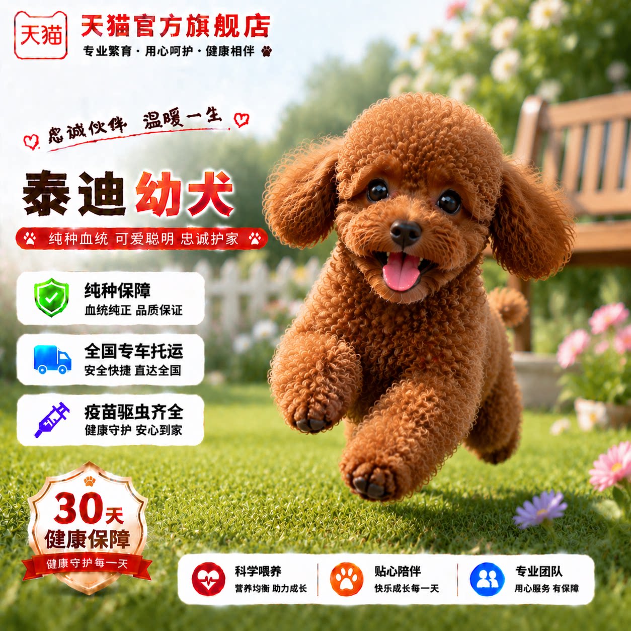 活泼幼崽家庭犬宠物小体精品红棕