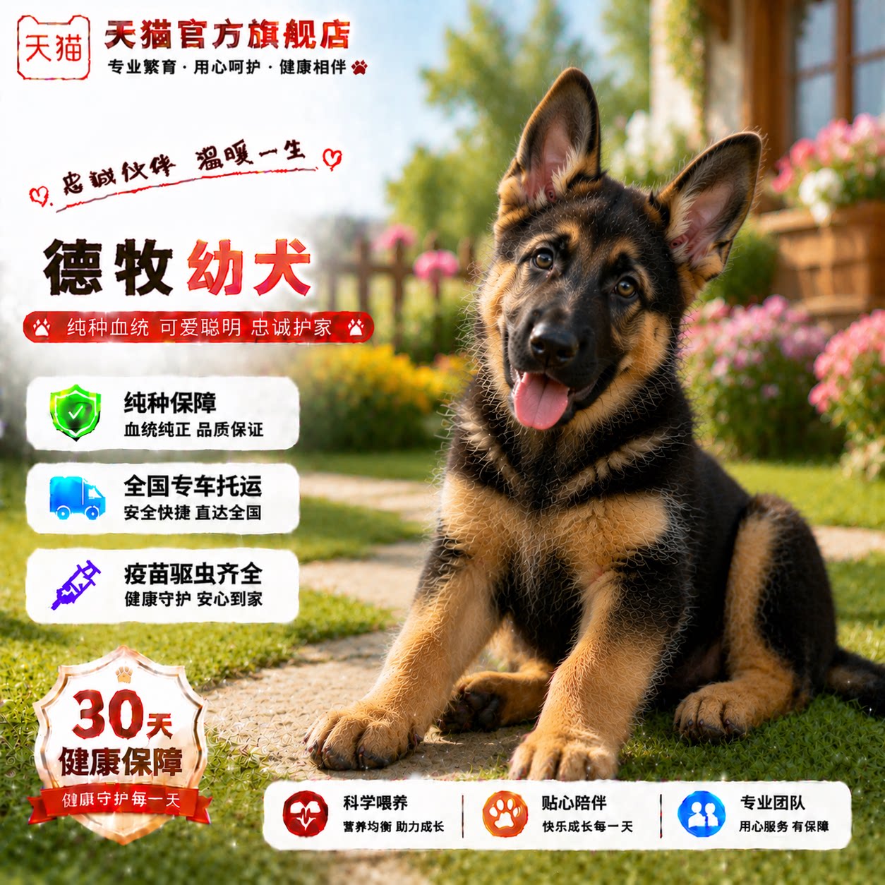 智商家养幼崽大型犬护院狗狗聪明