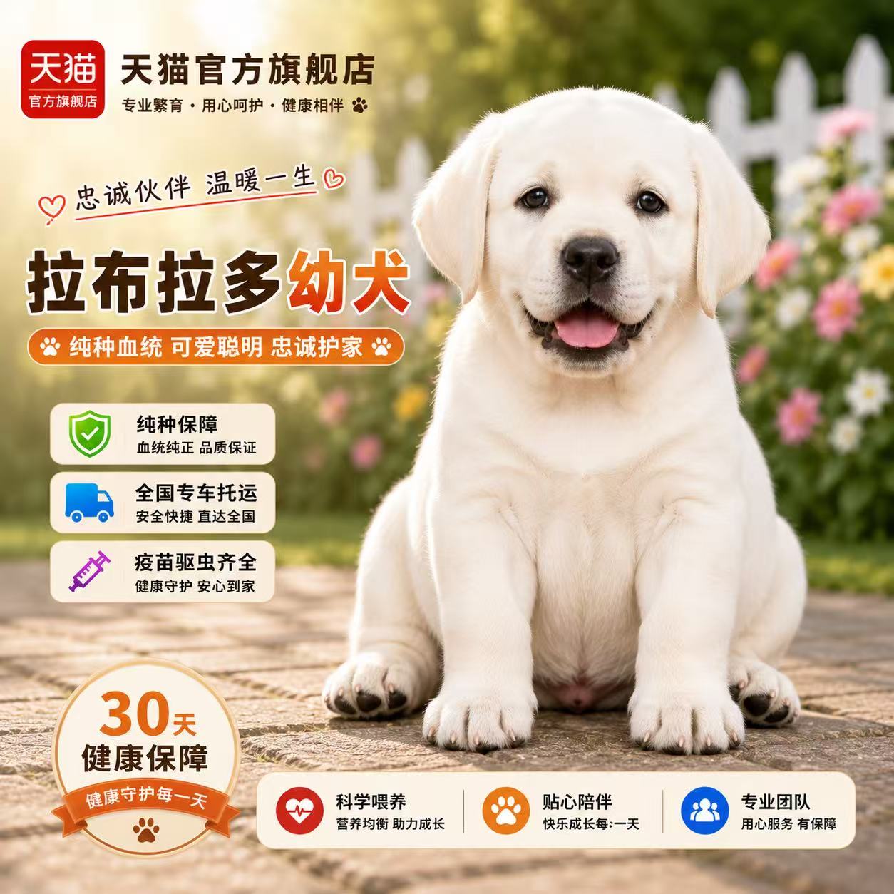 大型犬聪明好养短毛白色家养