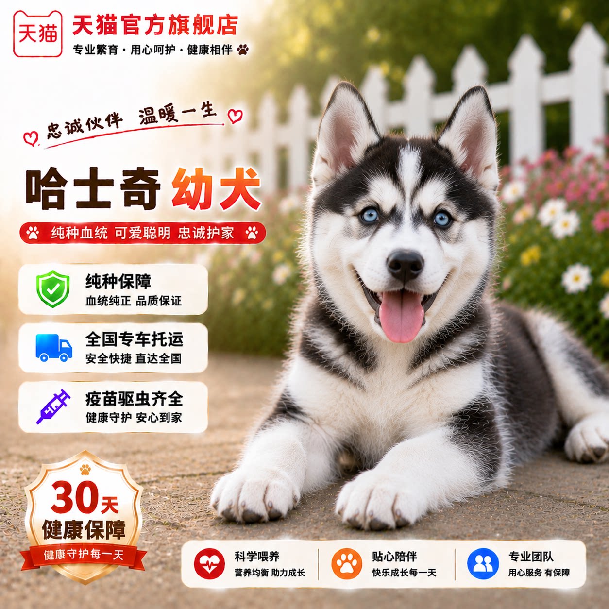 真狗活泼听话雪橇犬大骨架狗好养