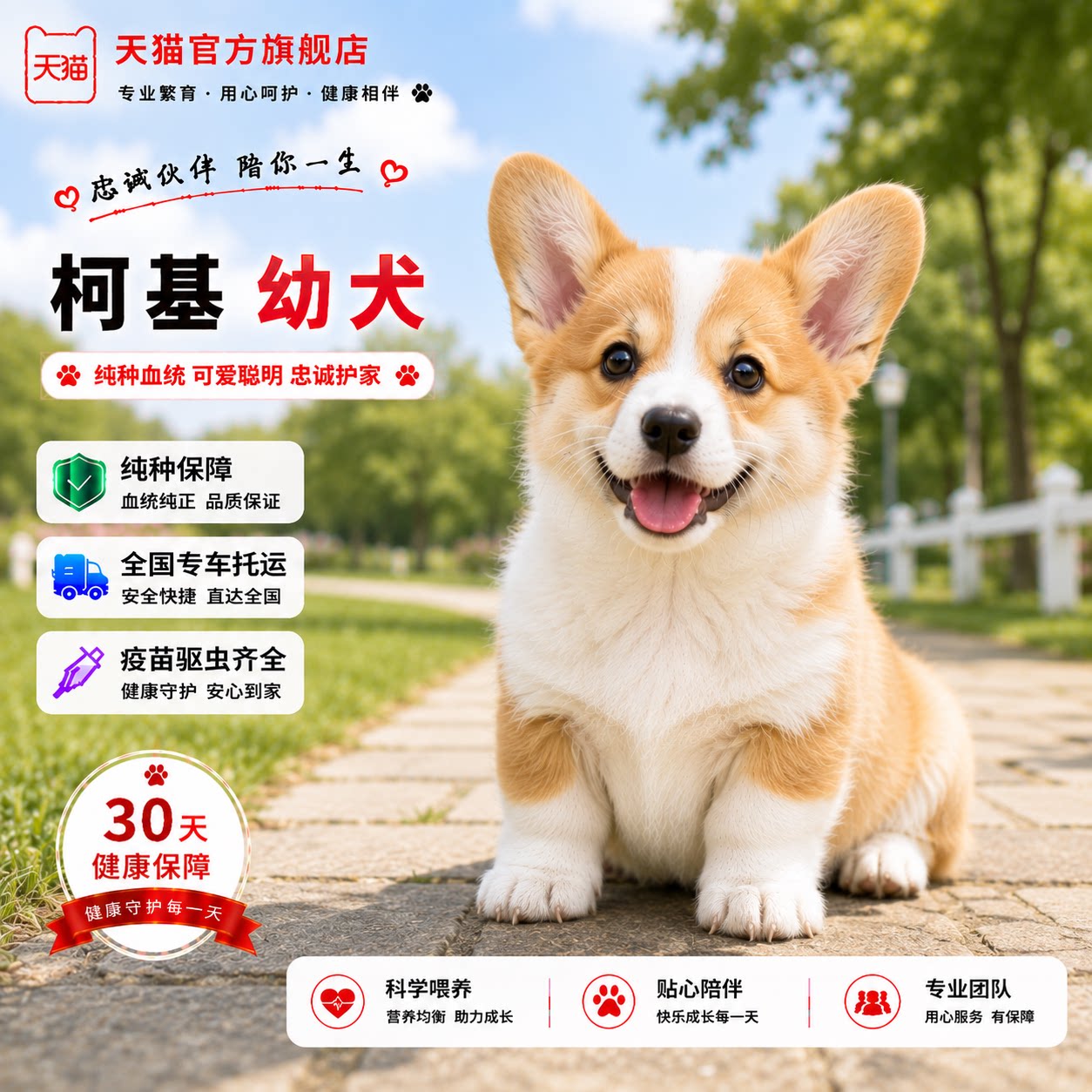 纯种柯基幼犬小小短腿伴侣犬狗超萌两色威尔士家养小狗狗双色狗狗