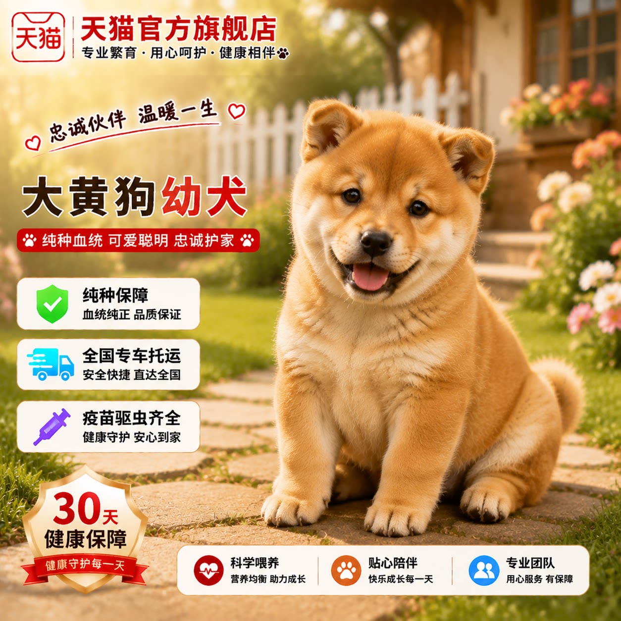忠诚护主巡山体狩猎犬农村狗短毛