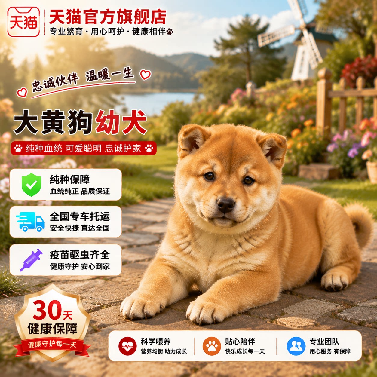 护院大骨架活体狗虎头猫耳农村狗