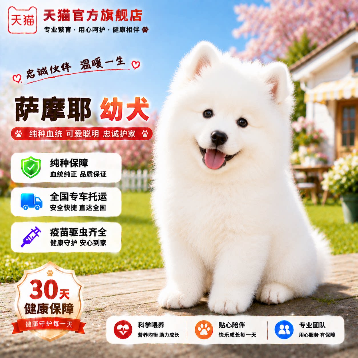 纯白型活物幼宠网红狗便宜治愈