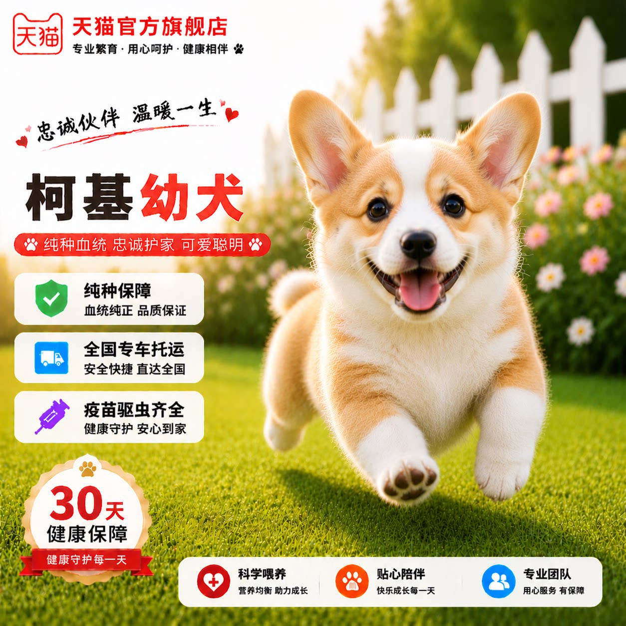 狗小狗幼崽威尔士小短腿便宜黑白