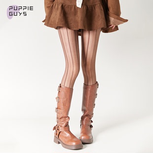 purpleguys复古丝袜女春秋薄款 袜 防勾丝咖色辣妹日系美腿显瘦连裤