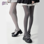 purpleguys灰色丝袜女秋冬日系哑光天鹅绒春秋压力显瘦打底连裤 袜