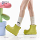 purpleguys白色标签针织拼接袜子女秋季 ins小腿袜堆堆袜修饰腿型