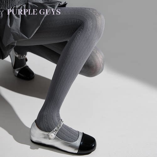 灰色天鹅绒连裤打底袜