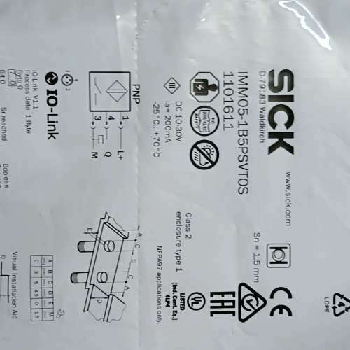SICK西克接近开关IMM05-1B5PSVT0S型号议价