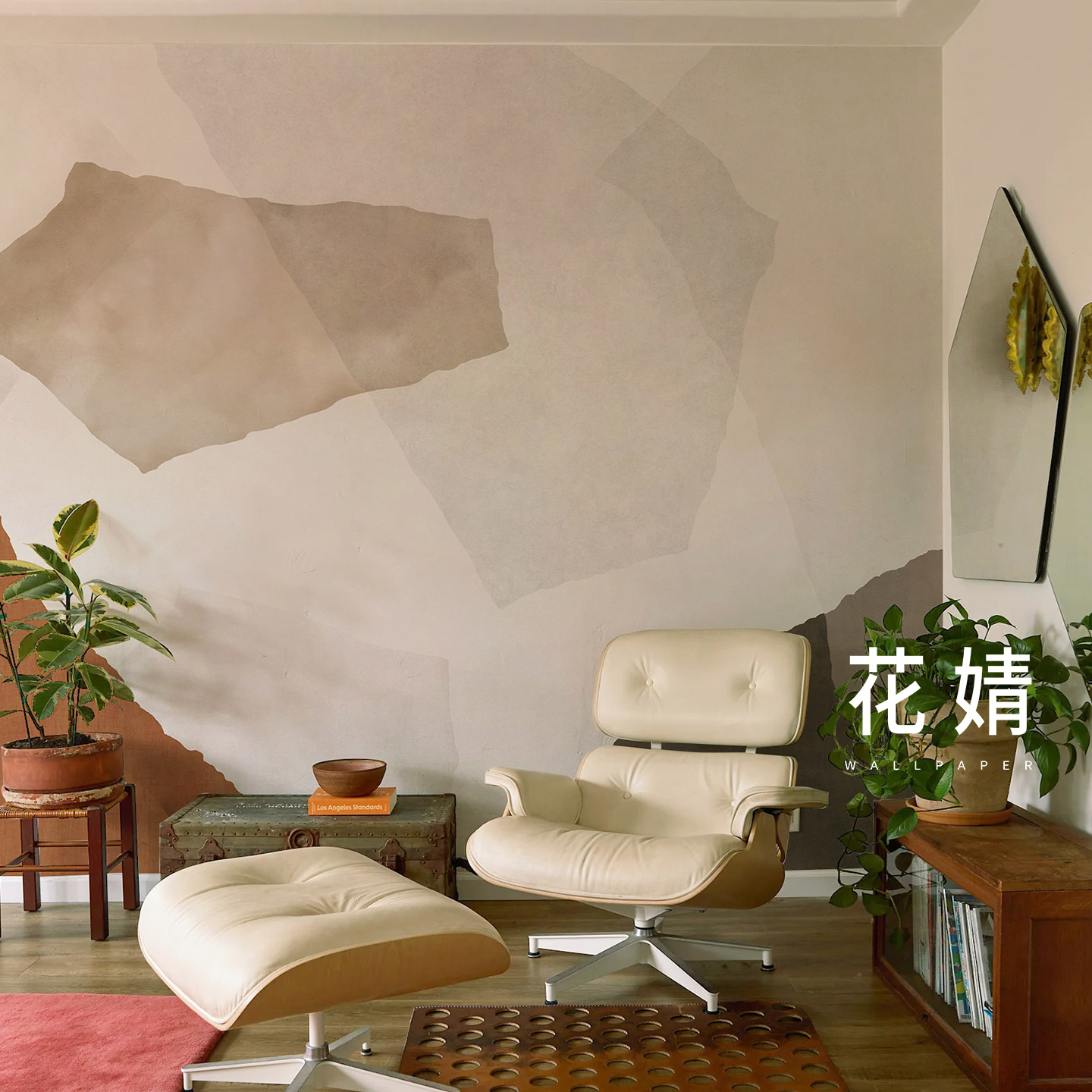 现代简约客厅背景墙纸墙布色块肌理艺术壁画酒店公寓床头墙壁布