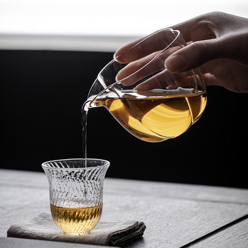 日式玻璃公道杯茶漏分茶器公杯加
