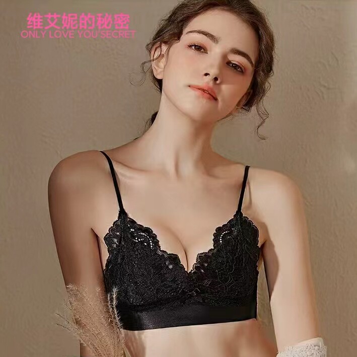 维艾妮的秘密无钢圈薄款红色本命年内衣女聚拢性感蕾丝文胸套装