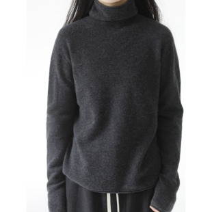 复述加厚羊绒羊毛混纺基础款高领套头针织衫 简约四色打底毛衣