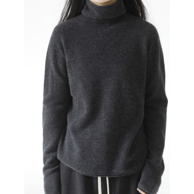 复述加厚羊绒羊毛混纺基础款高领套头针织衫 简约四色打底毛衣